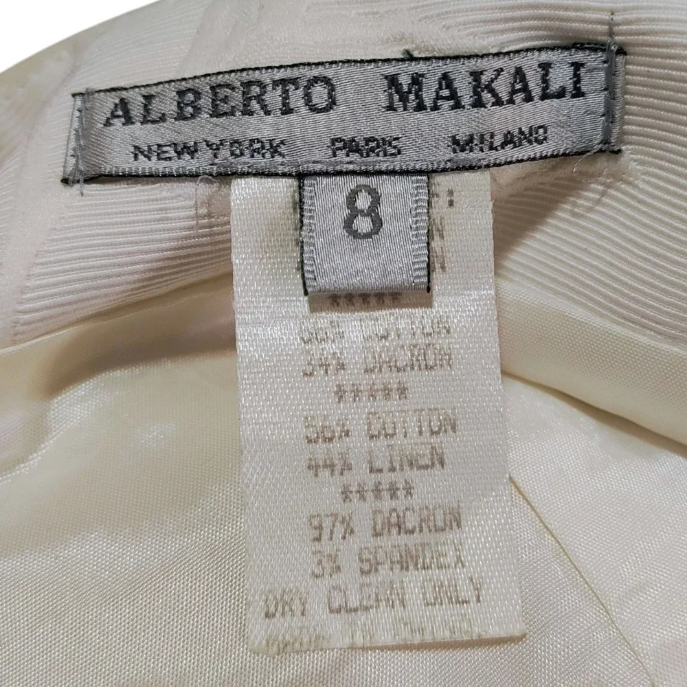 Alberto Makali Patchwork Mini Skirt Cream‎ Ivory Romantic Grandmacore Size 8